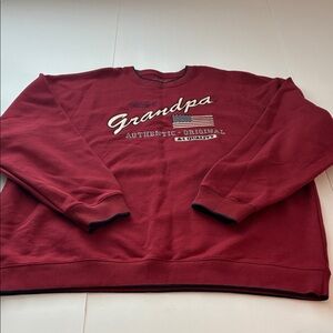 Croft &Barrow Grandpa Authentic Original Men's Maroon Sweatshirt